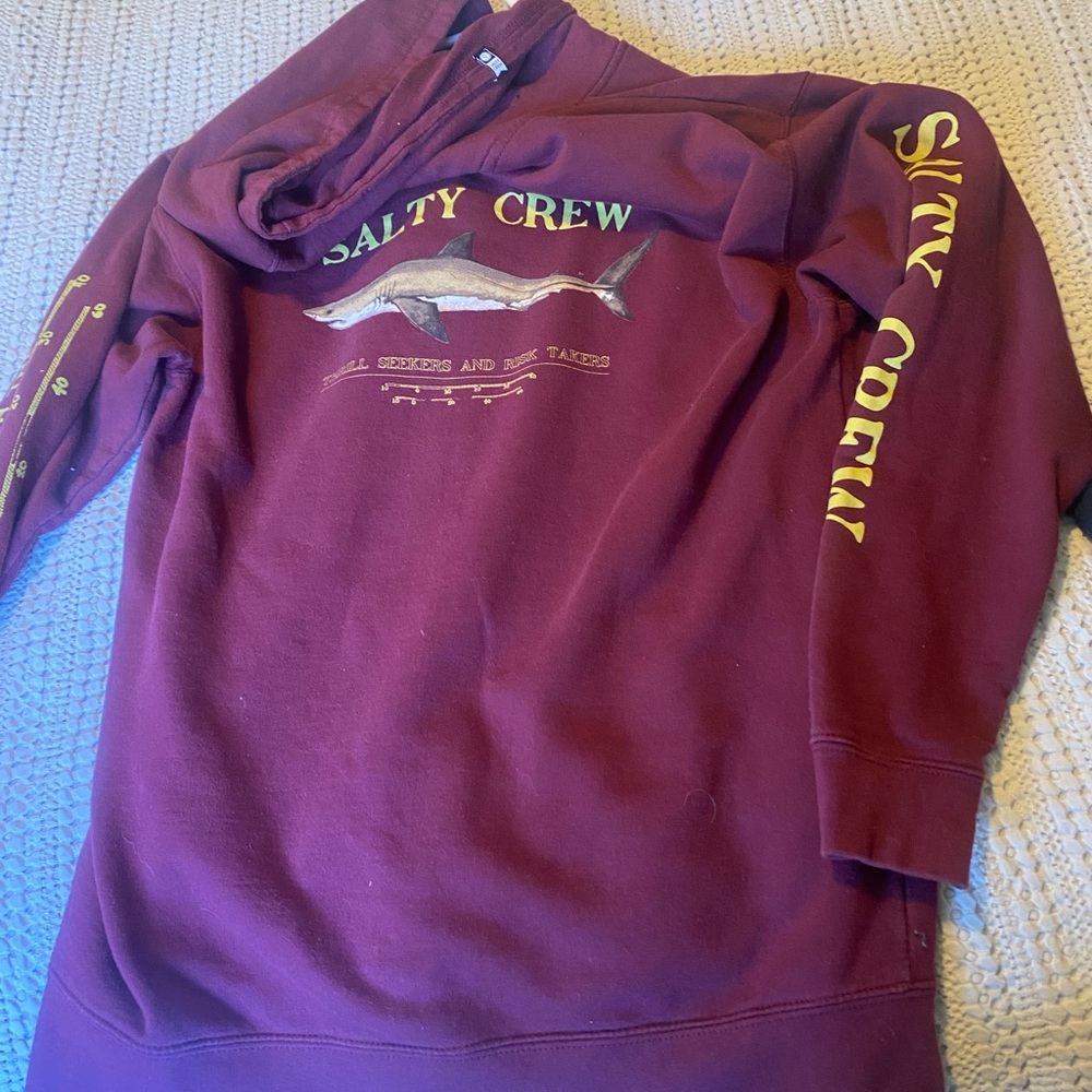 Two Salty Crew sweatshirts